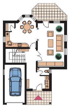 Projekt domu z drewna, przestronny, 3 sypialnie i jednostanowiskowy garaż