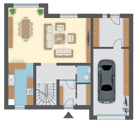 Master bedroom z własną garderobą, łazienką oraz balkonem, 4 sypialnie + garaż